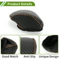 thumbnail image 5 of Unique Bargains Gear Shift Knob Cover for Toyota RAV4 2019-2024 Anti-Slip Black Carbon Fiber Brown Faux Leather 1 Pc, 5 of 6
