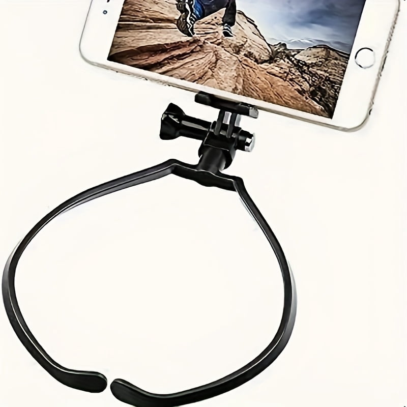 Hands-Free Wearable Neck Phone Holder Mount for Iphone 15 Pro Max, Samsung, Gopro - Universal Hanging Tripod with Selfie Stick Monopod