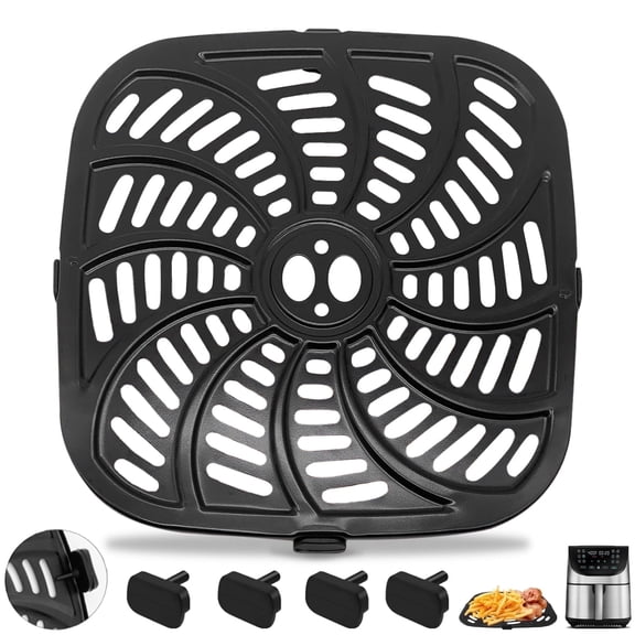 GCQ Air Fryer Replacement Tray for Gourmia GAF856 GAF826 Air Fryer, Nonstick 9.8''*9.8'' Air Fryer Replacement Parts Grill Pan Plate Crisper Plate