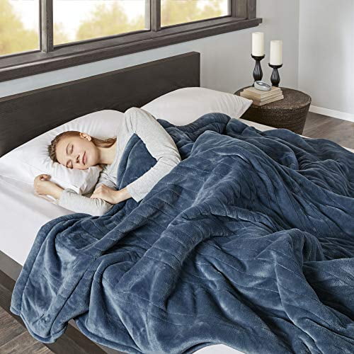 Beautyrest Elect Electric Blanket with Two 20 Heat Level Setting Controllers Full Sapphire
