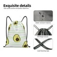thumbnail image 6 of Kdxio Avocado of a Hear Print Drawstring Backpack Bag,Waterproof Draw String Back Sack, Gym Drawstring Bags Swim Bag For Unisex, 6 of 9