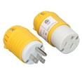 thumbnail image 1 of Electrical Plug Connector Replacement, Compact 15A Strong Conductivity Plug and Socket Set Yellow NEMA  for Camping Or RV Trips, 1 of 7