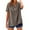 Bronze, variant on yunLCZ Women's Cap Sleeve Tank Tops Loose Button Shirt Top Stand Solid Color Sleeve Collar Casual Women's Shirt Women's Shirt