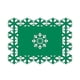 thumbnail image 2 of Cateissary Manteles individuales de Cena de boda Copos de nieve Aislamiento térmico Estera de comedor Tela antideslizante Bandeja Pad Cocina y Comedor Verde/35*25cm, 2 of 6