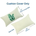 thumbnail image 5 of PiccoCasa Plant Floral Pillowcase Cotton Throw Pillow Case 12x20 inch, Pale Green Beige, 5 of 9