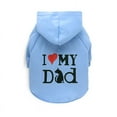 thumbnail image 4 of DizeyBoyo Lovely I Love My Daddy Mommy Small Dog Puppy Pet Cotton Clothes Small Dog Sweater with Hood, 4 of 4