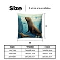 thumbnail image 5 of Sea Lion Pillow Covers Inserts Set with Unique Patterns - 16x16, 18x18, 20x20 Inches - 2 Pack Decorative Throw Pillow Covers for Home Decor and More, 5 of 6