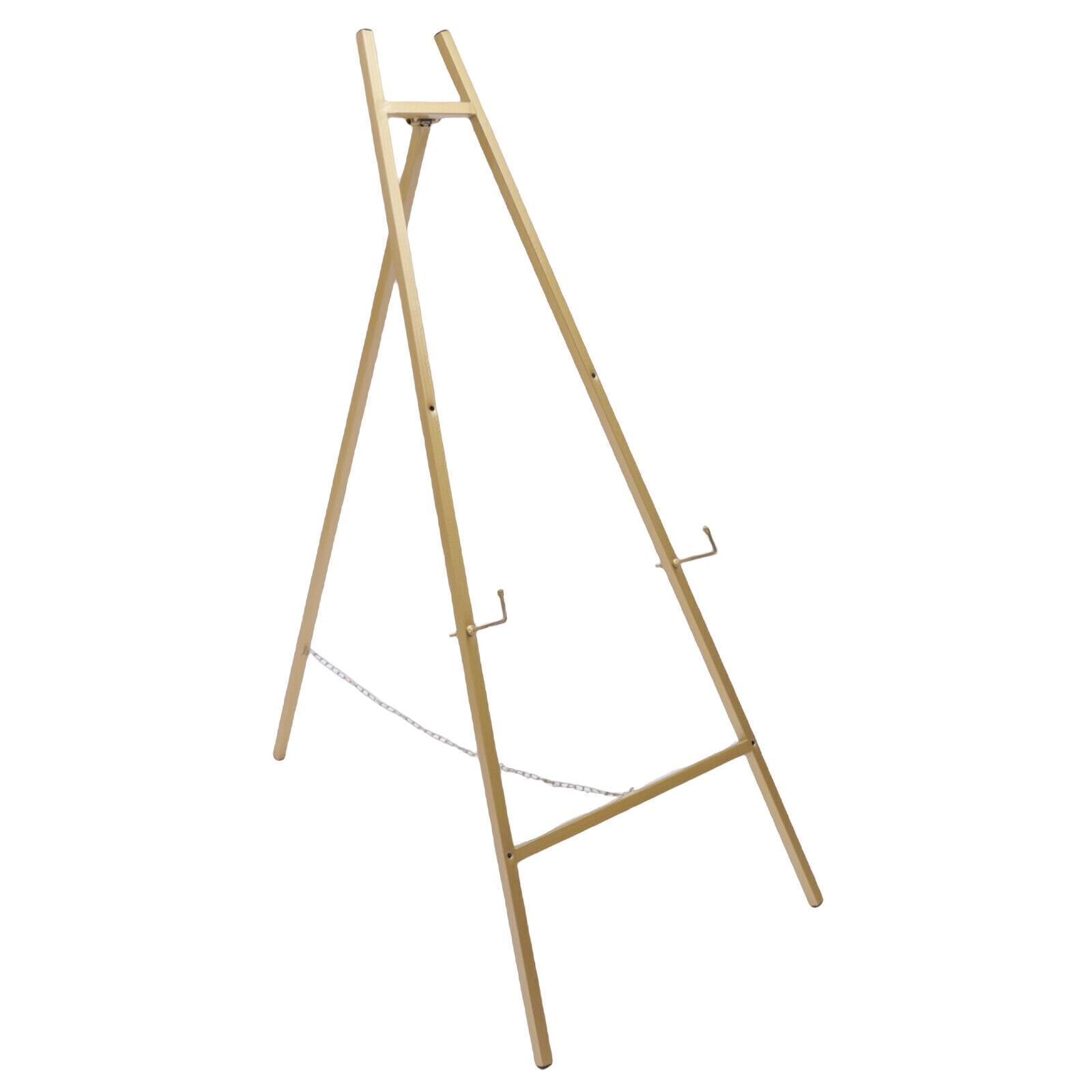 2 Pack Easel Stands Floor Easel Foldable Display Stand Height Adjustable Gold Easel Stand for Weddings Shops Exhibitions