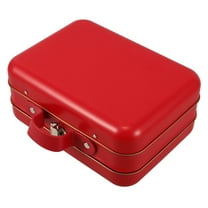IBASETOY Portable Red Iron Storage Box for Cosmetics and Travel Essentials