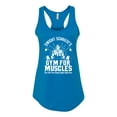 thumbnail image 2 of Dwight Schrute's Gym for Muscles Pop Culture Ladies Racerback Tank Top, Turquoise, Medium, 2 of 3