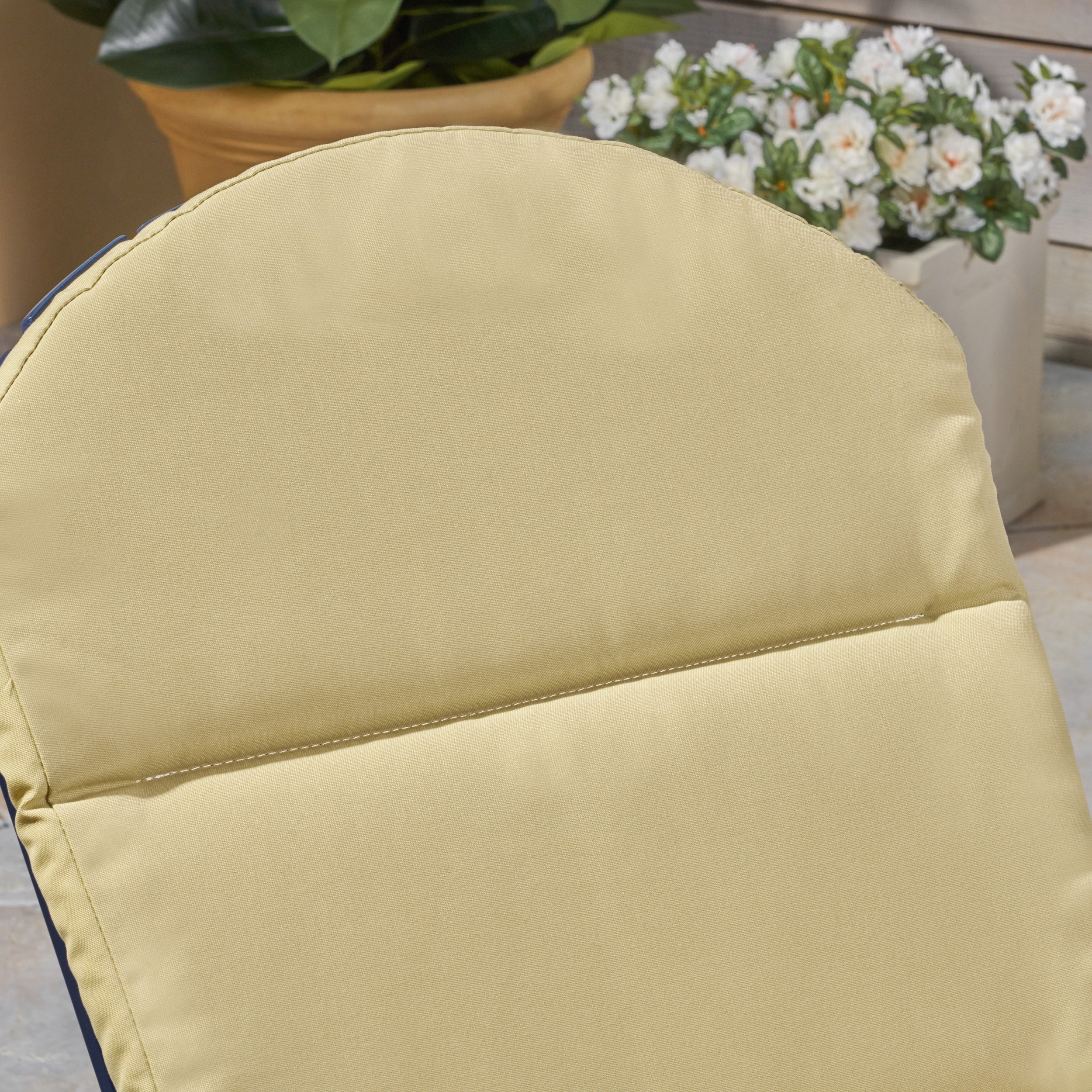 Noble House 48.25" x 22.25" Gray, Beige Adirondack Chair Cushion