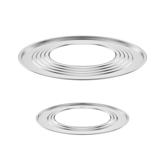 Ikoopy 2 Pcs Bamboo Steamer Ring Stainless Steel Steaming Ring Multifunctional Dumpling Steamer Adapter for Kitchen Bakery Restaurant