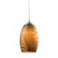 thumbnail image 1 of Elk Lighting Tidewaters Pendant in Satin Nickel and Amber, 1 of 2