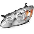 thumbnail image 3 of CCIYU Headlights Assembly Fit For Toyota Corolla 2003-2008 With Protective Coating Chrome Housing Amber Reflector Clear Lens, 3 of 5