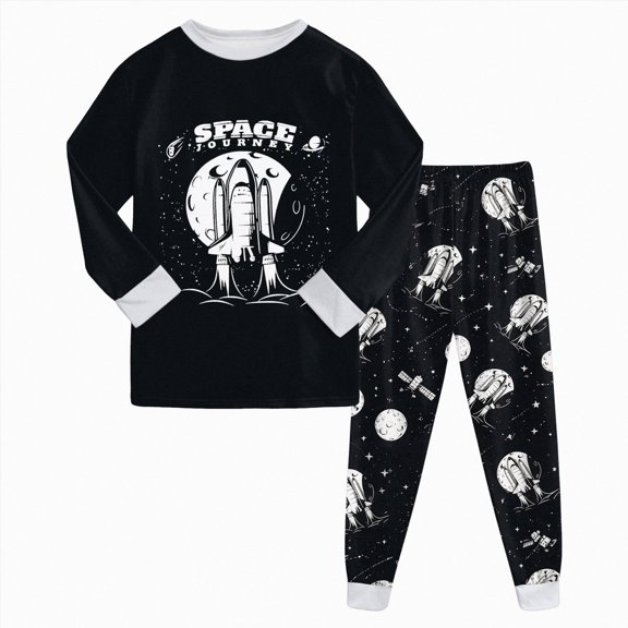 HFHAPW Toddler Girl Boys Pajamas Set Kids PJs Fall Winter Sleepwear 2 Piece Long Sleeve Top and Pants Jammies