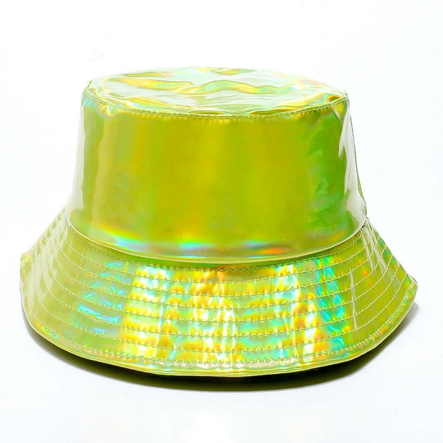 Green Unisex Double Sided Fisherman Hat Tie Dye Color Block With Cotton Polyester Blend For Outdoor Sun Protection And Hip Hop Style, Free Size, 11.8X9.4X4.7In 0.44Lb