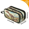 thumbnail image 3 of ALAZA Dinosaur in Forest-a1 Pencil Case Bag 3 Compartment Pen Pouch Large Storage Holder Box Organizer, 3 of 8