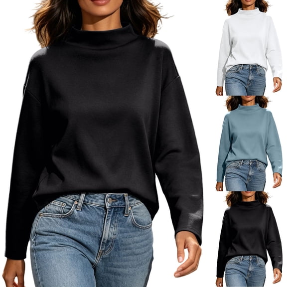 Bixock Women's Maternity Tops Long Sleeve Casual Pregnant Tops Crew Neck Soft Breathable Maternity Shirts Comfortable Maternity Clothings