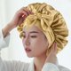 thumbnail image 3 of Women Silk Satin Nightcap Con para La Belleza Y Diadema Cuidado Del Cur (oro), 3 of 5