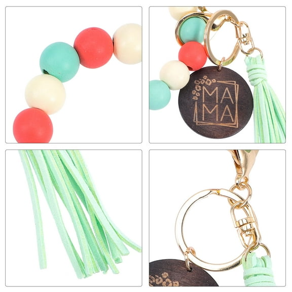 HAMPPLIES 1Pcs Mom Keychain Wristlet in Green for Women on Mother’s Day