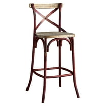 ACME Zaire Bar Chair in Antique Red and Antique Oak