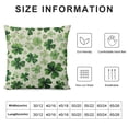 thumbnail image 6 of Awypu St Patricks Day Pillow Covers Set of 2 for Green Clover Decor Throw Pillows Spring Nature Plant Shamrock Outdoor Decorative Cushion Cases for Couch Bed Decorations White, 6 of 6