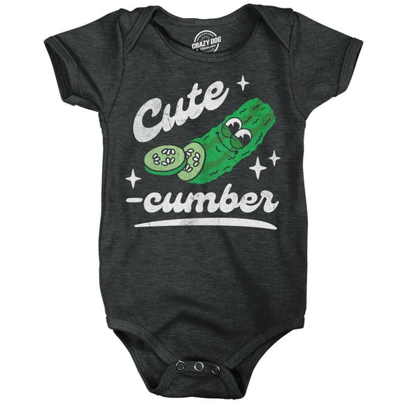 Cute Cumber Baby Bodysuit Funny Sarcastic Cucumber Graphic Novelty Jumper for Infants