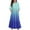 #A02-Royal Blue, variant on Abcomgle Girls Beach Dress Casual A-Line 3/4 Sleeve Maxi Dress Gradient Crew Neck Sundresses Tiered Dresses with Pockets,13-14 Years Beige