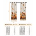 thumbnail image 6 of Fsddascl Orange Pumpkin Fall Blackout Curtains for Bedroom/Living Room, Thermal Insulated Kitchen Curtains, Thanksgiving Maple Leave Beige Grommet Darkening Window Treatment Drapes 52"x84"x2, 6 of 6