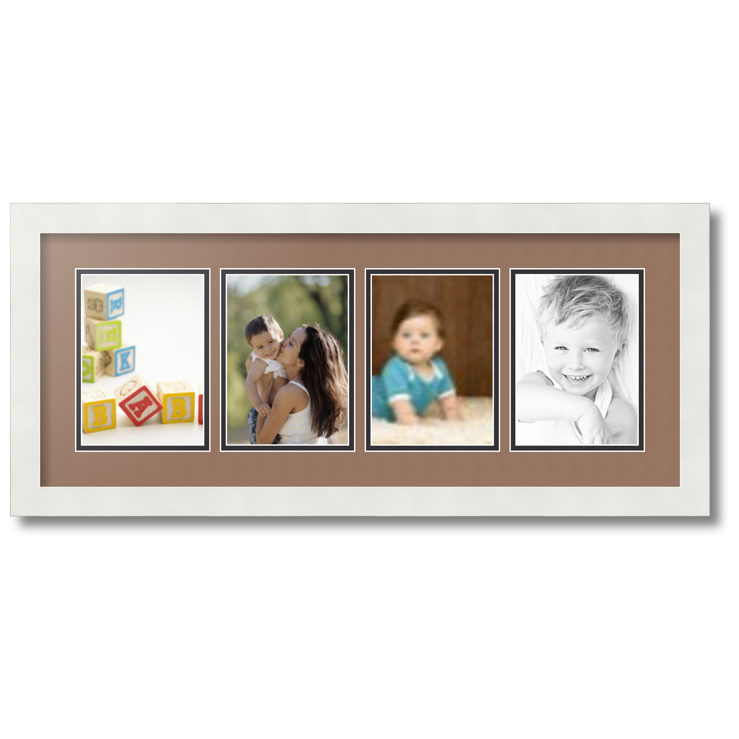 Details about   Rustic Wood Photo Frames 4 Set of 2 Collage Hanging Picture 5x7 Vintage White 