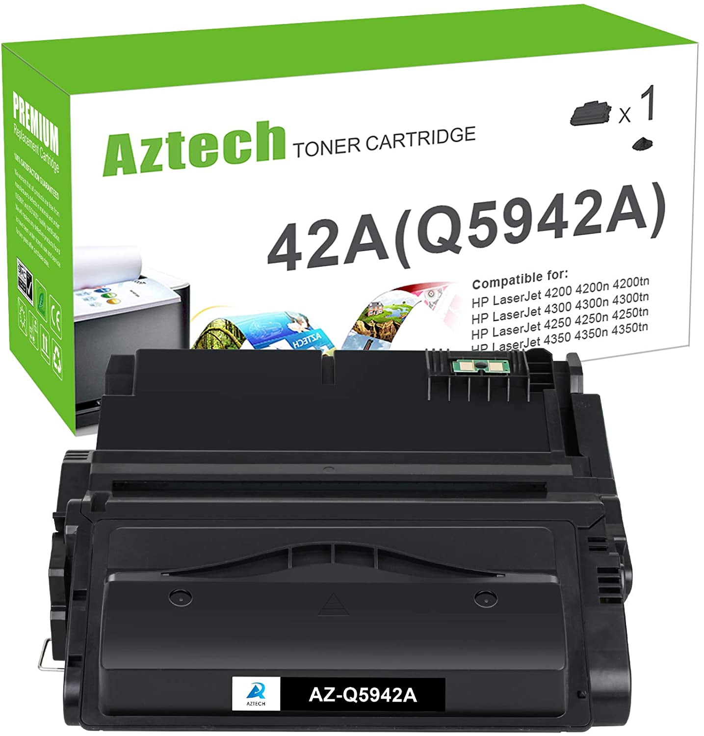 Bugsering realistisk grå A AZTECH Compatible Toner Cartridge for HP 42A Q5942A Work with Laserjet  4250 4200 4350 4300 4250N 4240 4350N 4250TN 4250DTN 4350DTN 4350TN Printer  Ink (Black, 1-Pack) - Walmart.com