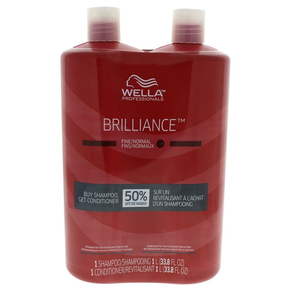 Wella Brilliance Shampoo and Conditioner For Fine To Normal Colored Hair Duo