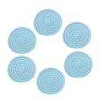 thumbnail image 2 of Cotton Rope Woven Meal Mat Circular Cotton Thread Woven Cup Mat Pot Mat Kitchen Table Thickened Insulation Mat,1 Set Of Placemats (6Pc Placemats + 1*Shelf) Clearance, 2 of 4