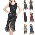 thumbnail image 5 of CENL Retro Vintage Flapper Dress with Sequins and Tassel Women1920s Party Host Dress, 5 of 8