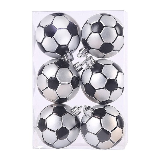 Adornos para Navidad 6 Uds. Bolas Navideña Con Tema Deportivo (fútbol)