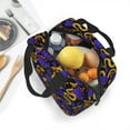 thumbnail image 5 of Yiaed Golden Snake And Purple Rose Print Insulated Lunch Bag Reusable Cute Tote Lunch Box, Leakproof Cooler Lunch Bags for Work Office Travel School Picnic, 5 of 5