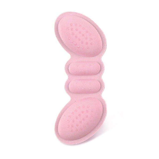 Almohadillas de gel antideslizantes para tacones, diseño delgado en rosa, ideales para zapatos amplios de mujer, alivian el dolor y previenen ampollas.