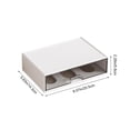 thumbnail image 3 of Clear Desktop Drawer Organizer, 8.07 x 5.63 x 2.28 inches Plastic Stationery Storage Box for Office and Vanity, Single Drawer, 3 of 6