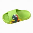 thumbnail image 3 of kpoplk Toddler Slides Slipper Bunny Pillow Sandals Summer Quick Dry Bathroom Slides Beach Water Non-Slip Kids Shower Shoes(Green,11), 3 of 5