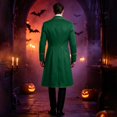 thumbnail image 5 of Ringmaster Circus, Outfit Tailcoat, Long Tailcoat Magician, Pirate Coat, Long Tailcoat Magician Costume Gold Trim Victorian Frock Coat Ringmaster Circus Outfit for Movie Night, Green S, 5 of 6