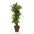 thumbnail image 2 of Nearly Natural 57in. Corn Stalk Dracaena Artificial Plant in Brown Planter (Real Touch), 2 of 2