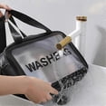 thumbnail image 4 of Matte Translucent Toiletry Bag ,with Handy Handle Makeup Cosmetic Organizer Bag Design With Wet And Dry Separation,black, 4 of 5