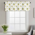 thumbnail image 2 of Summer Fruit Window Valance for Kitchen, Watercolor Yellow Lemon Rustic Flowers Farmhouse Rod Pocket Short Curtain for Small Windows, Light Filtering Decorative Valance, 56 x 16 Inch, 1 Panel, 2 of 9