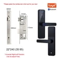 thumbnail image 2 of Door Lock, K7 Pro Biometric Fingerprint Door Lock Black Smart Lock Tuya App Remote Unlocking Password Keyless Lock Electronic Door Lock ,Easy to Install, 2 of 7