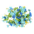 thumbnail image 1 of Flores artificiales de 28 cabezas para exteriores, flores silvestres de seda sintética con tallo, arreglo floral falso para macetas, cestas colgantes, porche, patio, decoración de jardín., 1 of 8