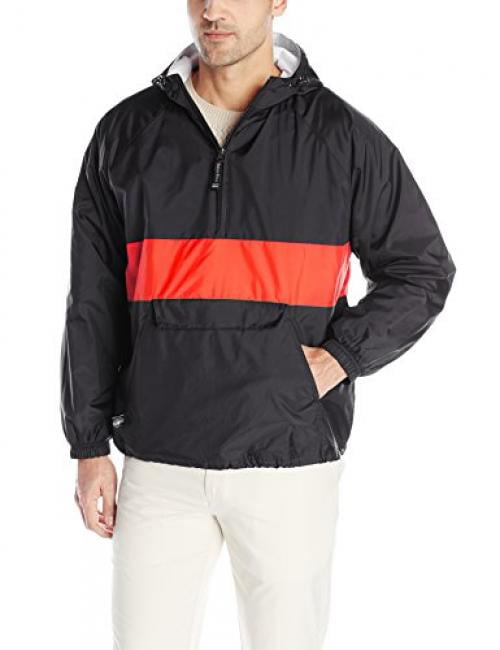 Black/Red X-Large Charles River Apparel Mens Classic Striped Pullover 