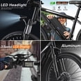 thumbnail image 6 of Electric Bike for Adults, 27.5" E-Mountain Bike, Lockable Suspension Fork, 500W Power Motor, 48V/10.4AH, 19.8 MPH, 21 Speed, UL2849 Certified, White, 6 of 7