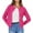 Hot Pink, variant on Women's Button-Down Knit Cardigan Casual Sweater Jacket, Solid Color Long Sleeve Open Front Coat with Soft Fabric, Cozy Layering Piece for Fall or Winter Fashion,Black M