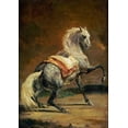 thumbnail image 2 of Gericault, Theodore 18x24 Gold Ornate Wood Framed with Double Matting Museum Art Print Titled - Dappled Grey Horse - Reversed, 2 of 4