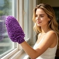 thumbnail image 3 of Double Sided Chenille Car Wash Mitt, Cleaning Glove for Auto Detailing, Soft Wash Mitt for Home Car Care, Gentle on Paint Surfaces 10x7 Inch Gray, 3 of 5
